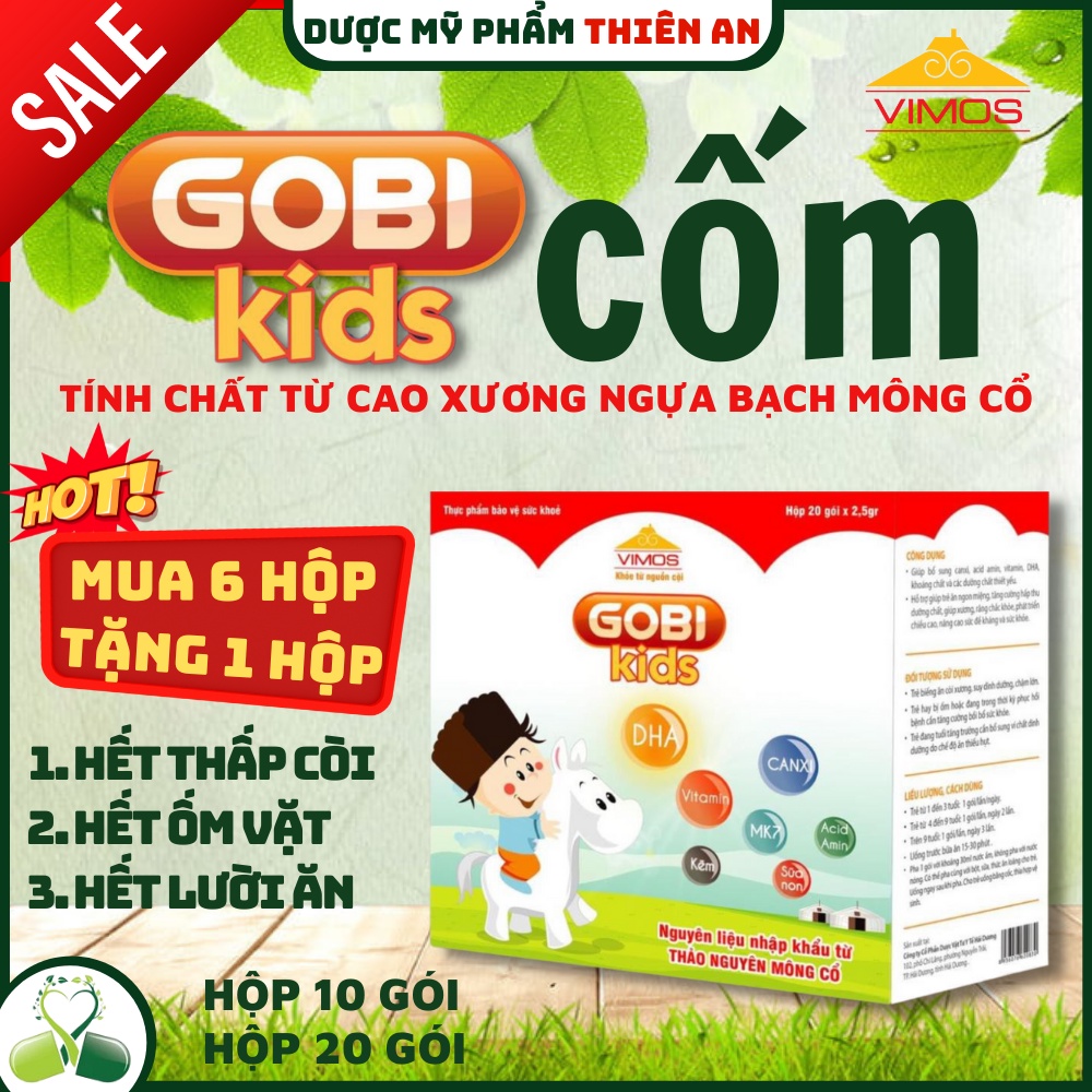 Cốm ăn ngon Gobi Kids bổ sung canxi hữu cơ hỗ trợ giúp trẻ ăn ngon miệng, tăng cường hấp thu dưỡng chất hiệu quả