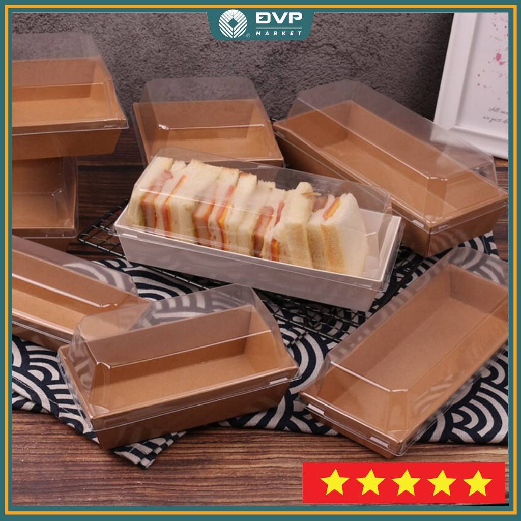 Hộp Giấy Đựng Bánh Hình Chữ Nhật Đựng Bánh Nắp Trong Suốt - Đại Vạn Phát