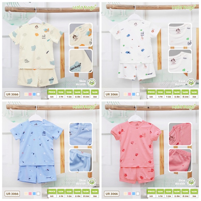 UALA ROGO Bộ cài vai cộc chất petit 3066