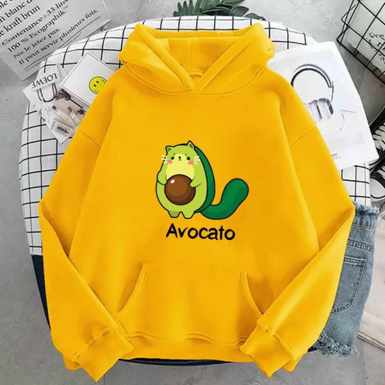 Áo khoác Hoodie form rộng sweater nỉ Ulzzang Avocado đứng Hot trend Thời Trang Thu Đông siêu đẹp | BigBuy360 - bigbuy360.vn