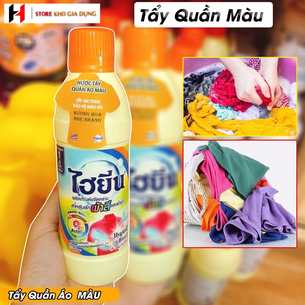 Nước Tẩy Quần Áo Trắng Và Màu Hygiene 250ml Thái Lan Cao Cấp Chính Hãng