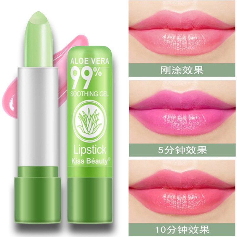 Son dưỡng môi nha đam Aloe Vera ❤️FREE SHIP❤️ Màu tự nhiên lâu trôi - Dưỡng môi mềm mượt