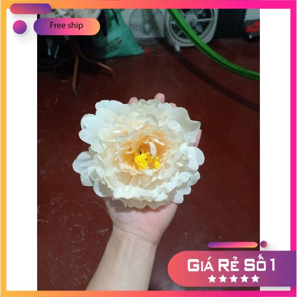 Đầu bông mẫu đơn 12cm _ Hoa giả trang trí