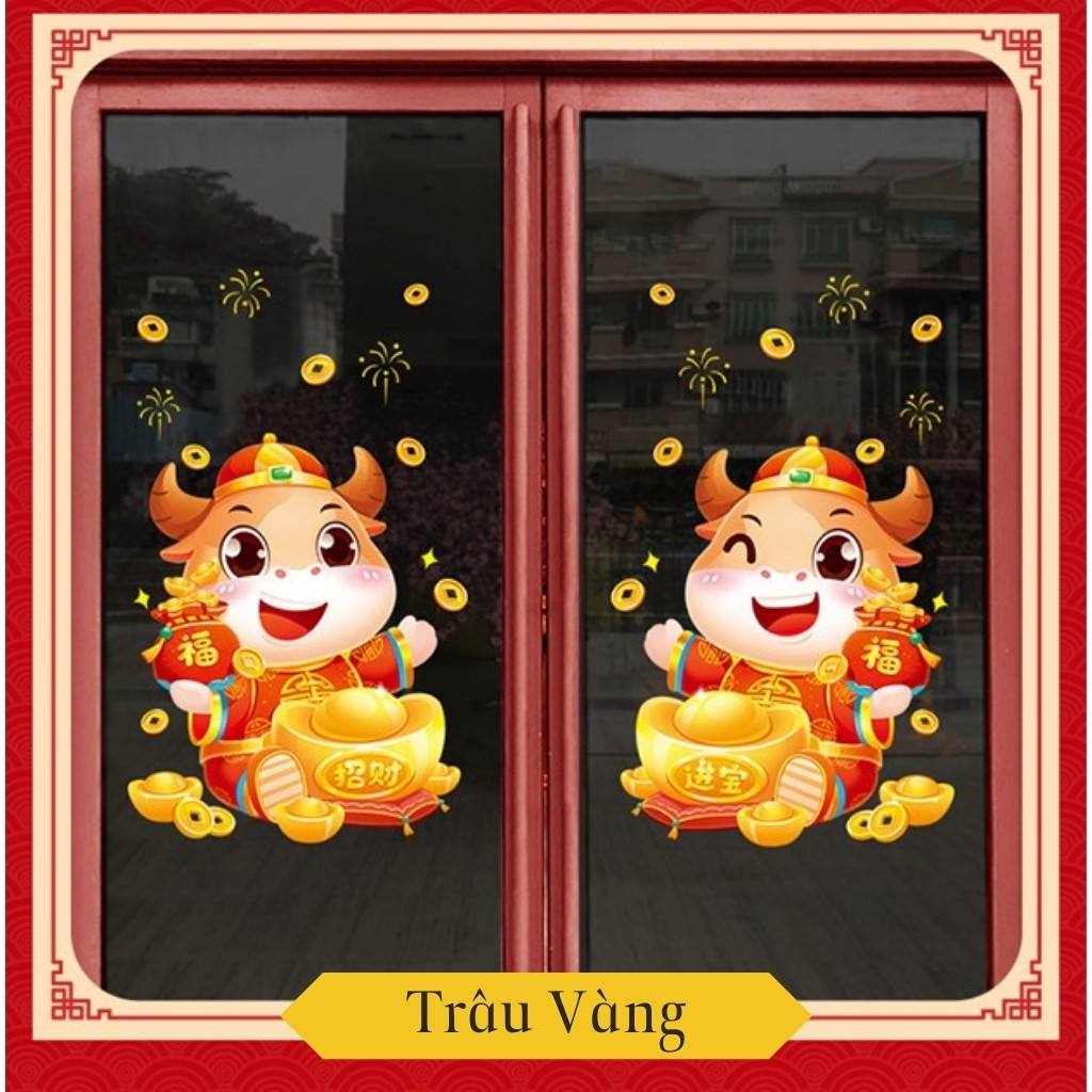 Decal Trang Trí Têt Chất Liệu PVC Cao Cấp | BigBuy360 - bigbuy360.vn