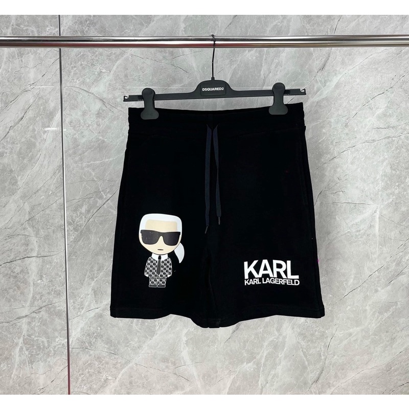 Set áo thun và quần short tây KARL, bộ nam mặc mùa hè hot trend style rộng chất dày mát mịn