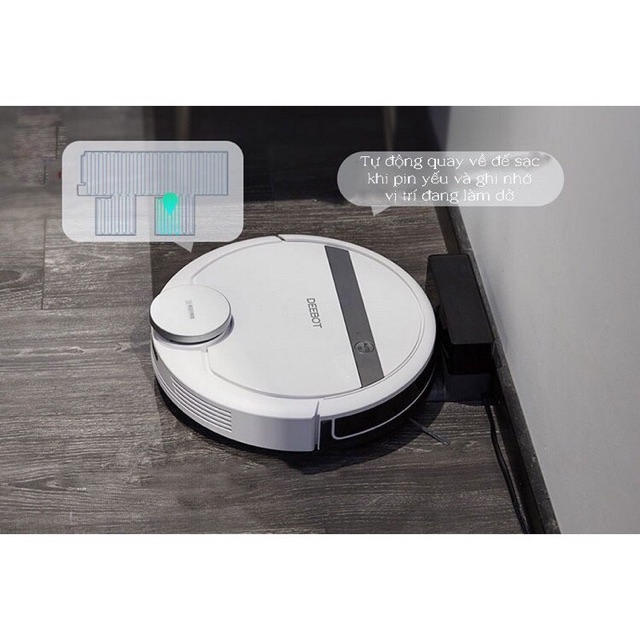 Robot hút bụi lau nhà ECOVACS Deebot DE55 set tường ảo