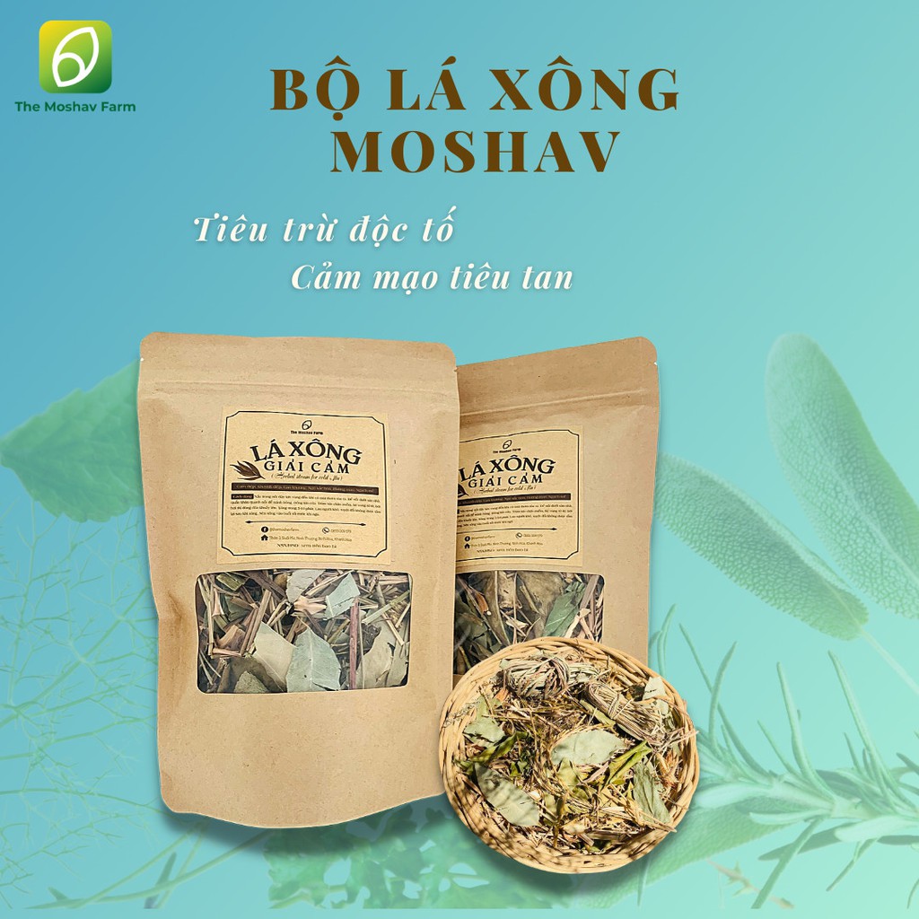 Bộ 2 Gói Lá Xông Giải Cảm The Moshav Farm