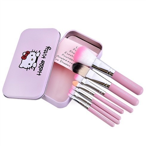 BỘ CỌ TRANG ĐIỂM 7 MÓN HÌNH HELLO KITTY SIÊU DỄ THƯƠNG LÔNG CỌ MỀM MƯỢT CHẤT LIỆU CAO CẤP