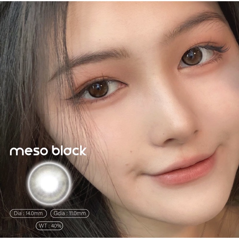 Kính áp tròng màu Đen vân nhũ bling bling - MESO BLACK by Lens Heaven