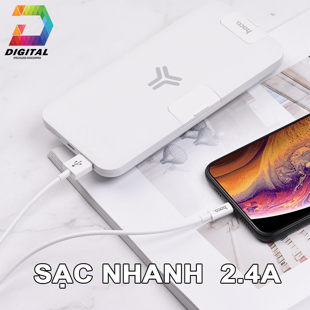 Cáp Sạc Hoco X43 Sạc Nhanh 2.4A Có Đèn LED Báo Sạc Tiện Dụng Dành Cho ip,máy tính bảng táo Cao Cấp