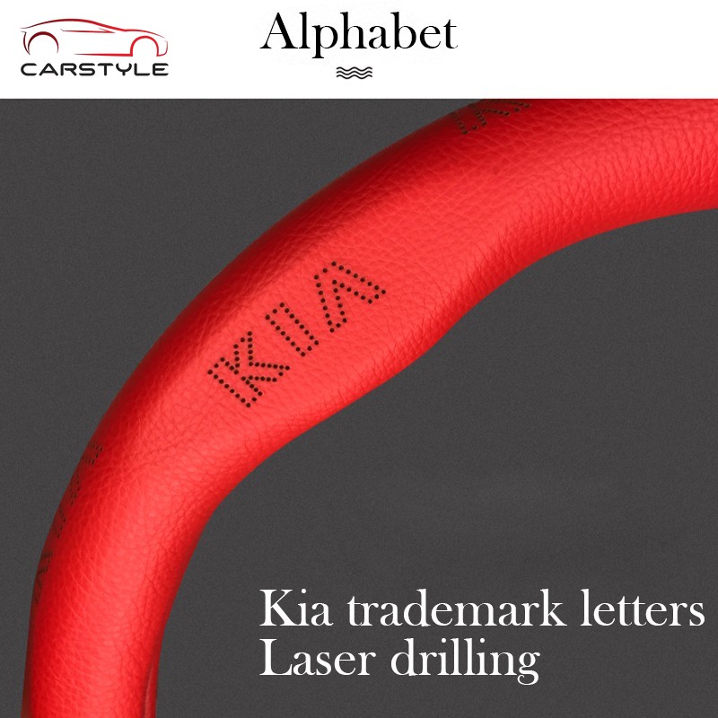 KIA Bọc vô lăng lông da bò thật ô tô cao cấp đẹp Kia Morning Ceed Rio 3 4 Sportage Sorento Cerato Picanto KX K K3 Vô Lăng Xe Ô KX3
