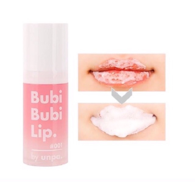 Tẩy da chết môi Bubi Bubi Lip Unpa dạng sủi bọt cấp ẩm dưỡng môi hồng hào