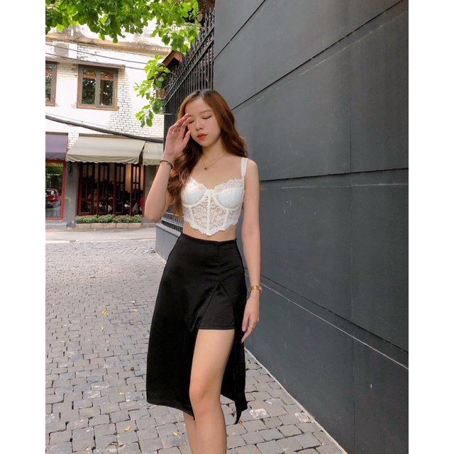 Quần váy xẻ tà