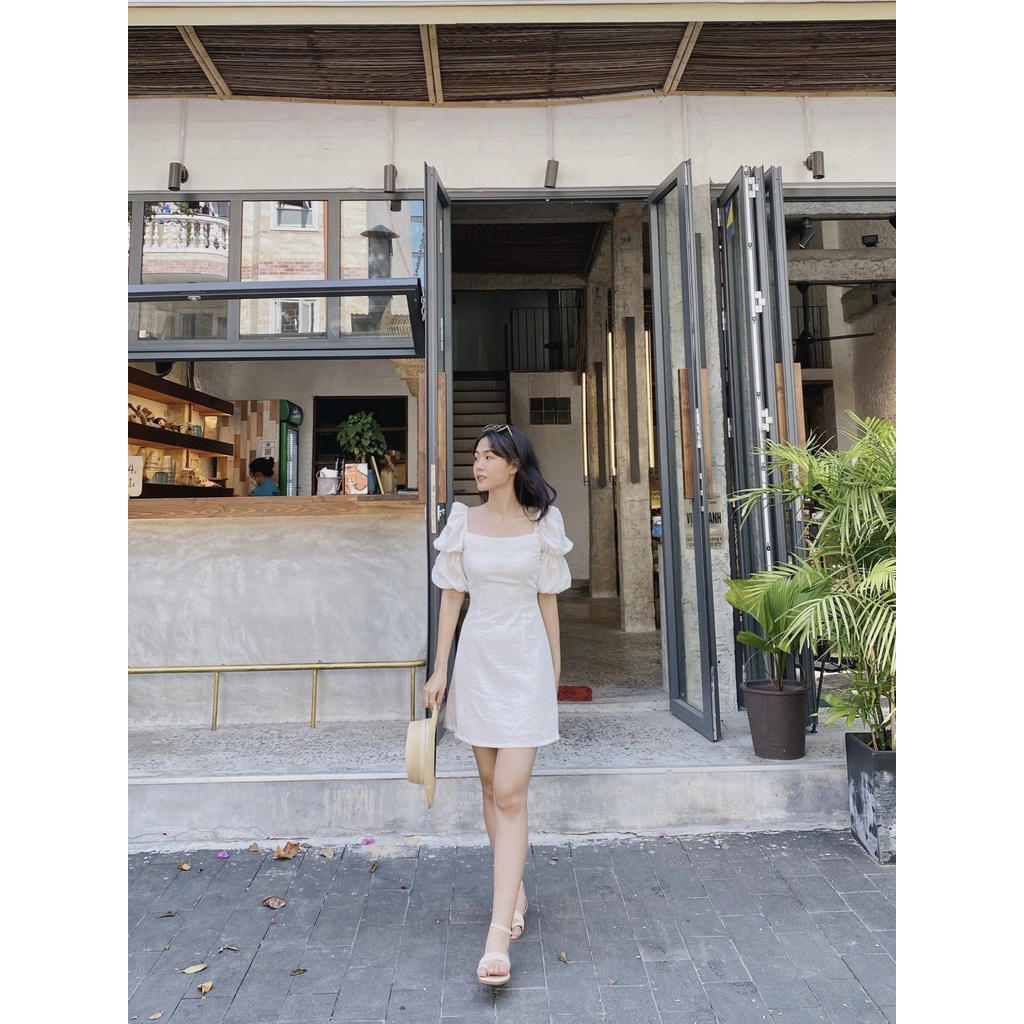 CASON - Đầm Mini Tay Chun Cecelia