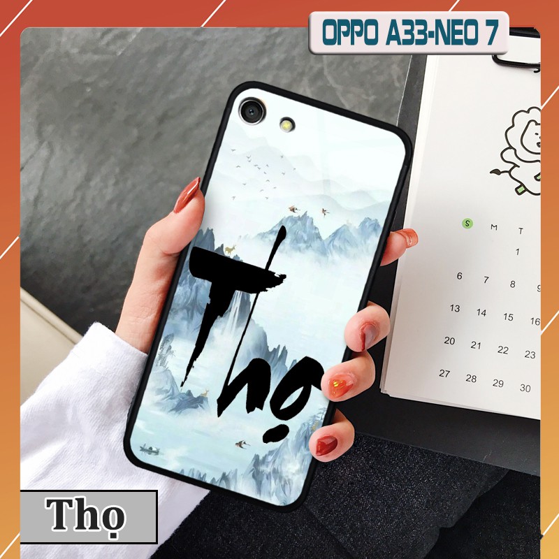 Ốp lưng kính 3D Oppo A33 Neo 7- chữ thư pháp ý nghĩa