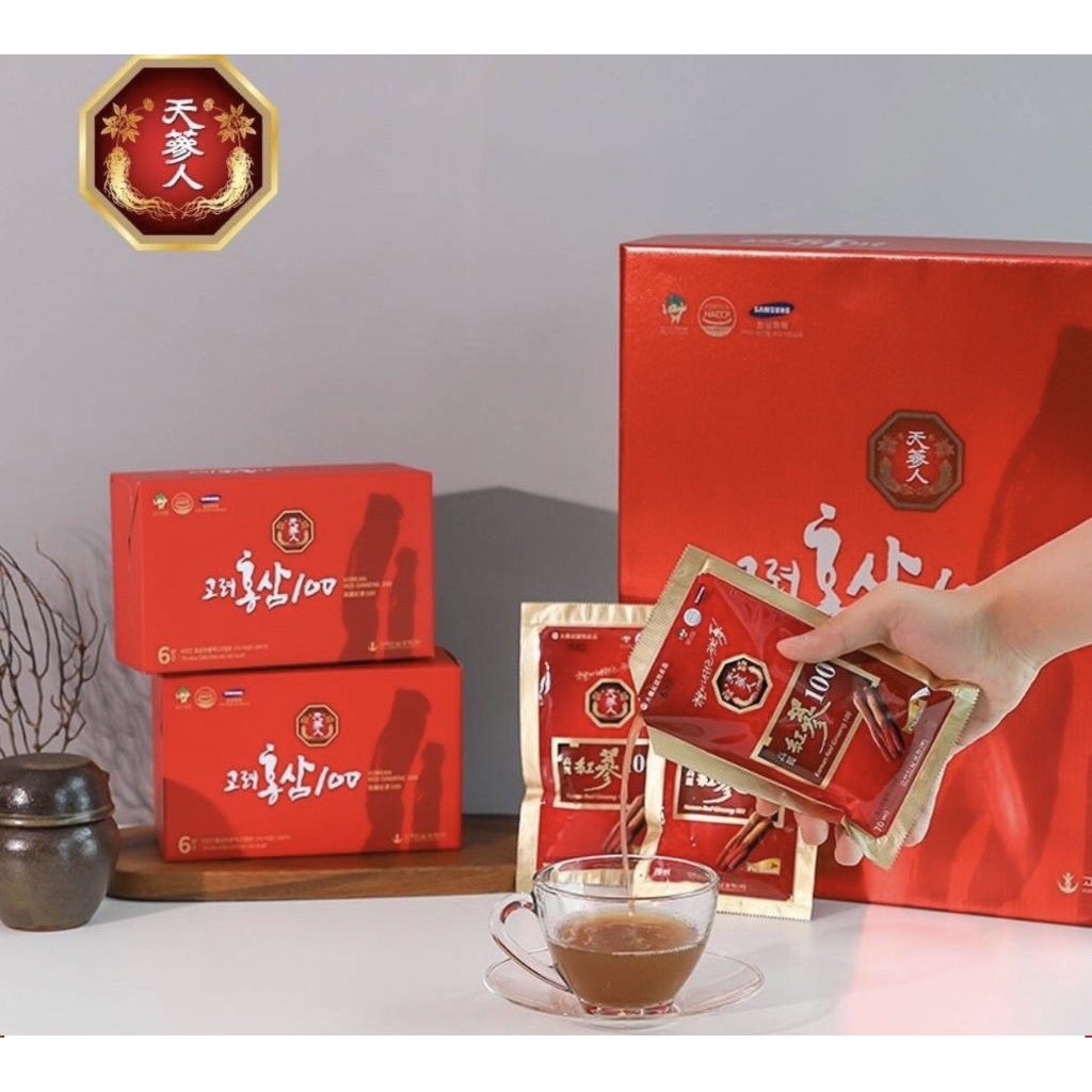nước hồng sâm💖FREESHIP💖hộp 30 gói nước hồng sâm hàn quốc TUETAMSAM6HG1 phân phối chính thức