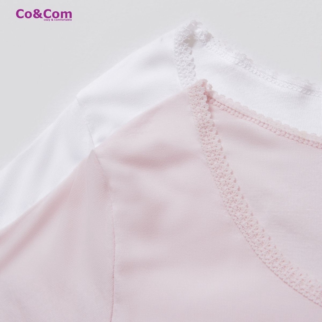 Áo T-Shirt Cổ Tròn Áo Thun Nữ Nhật Cotton Co&amp;Com WOMEN INER 1 Mềm Mại Thoáng Mát
