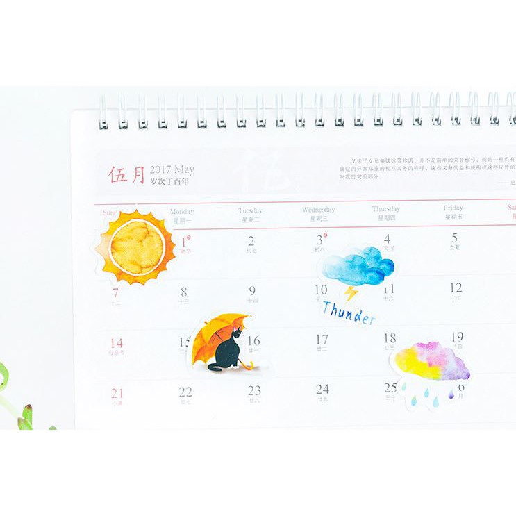 Bộ 45 Sticker Hàn Quốc hình Bầu Trời dán trang trí E22