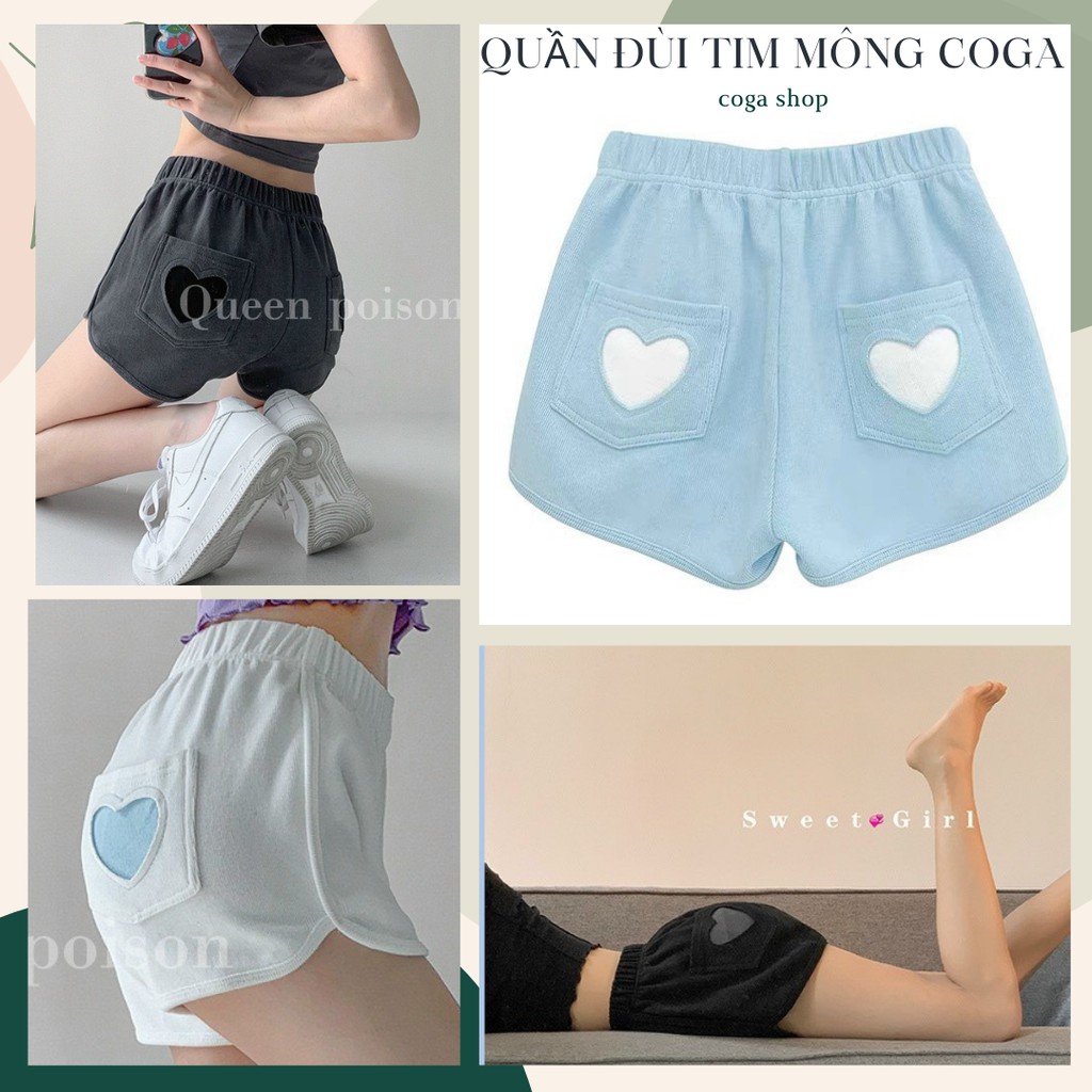 Quần đùi tim mông COGAN , Quần Short - Quần Đùi Cute Hot Ulzzang
