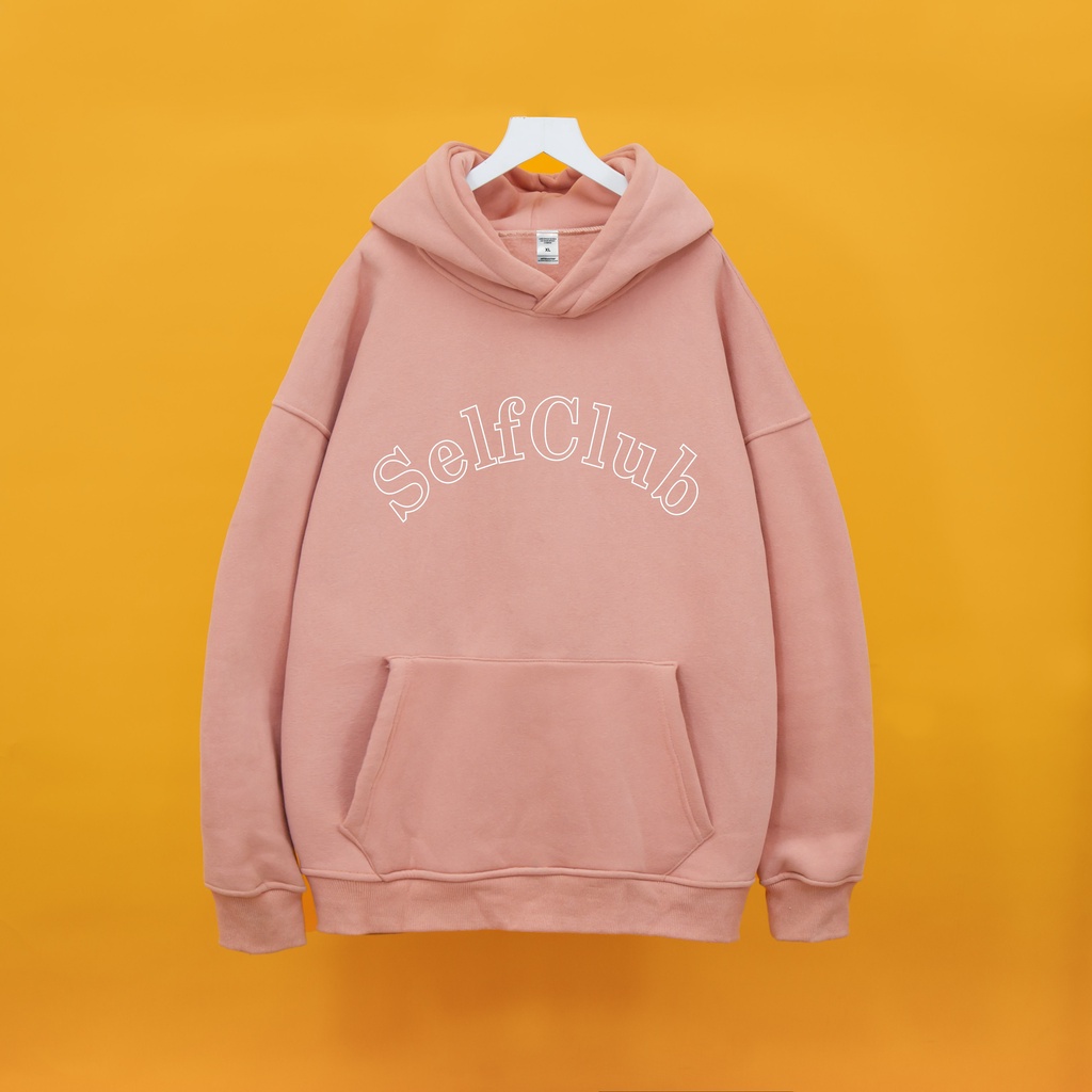 Áo nỉ hoodie SLEF CLUB Hogoto shop , áo nỉ bông cotton unisex nam nữ form rộng oversize chất liệu Cotton