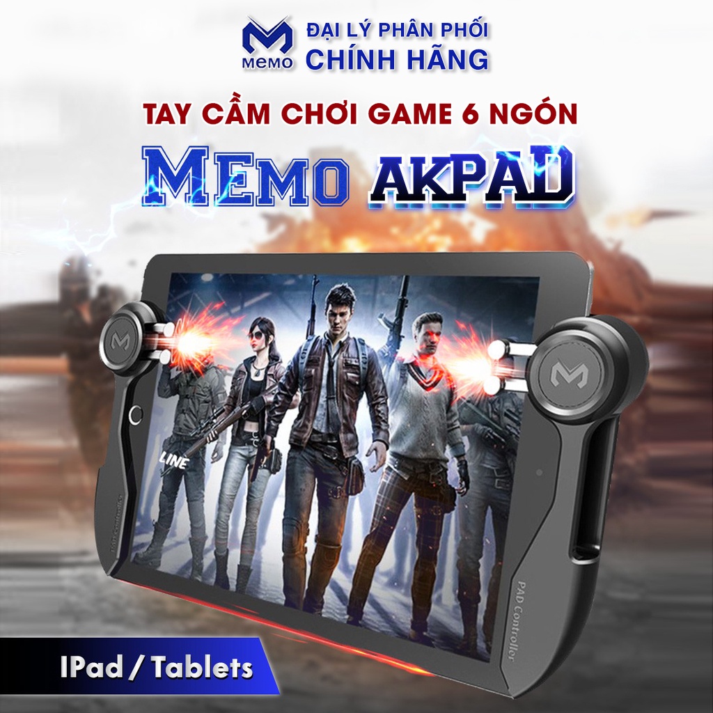 Tay cầm chơi game 6 ngón Memo Akpad6K dành cho IPAD, Máy tính bảng - Phụ kiện chơi Game Mobile chính hãng