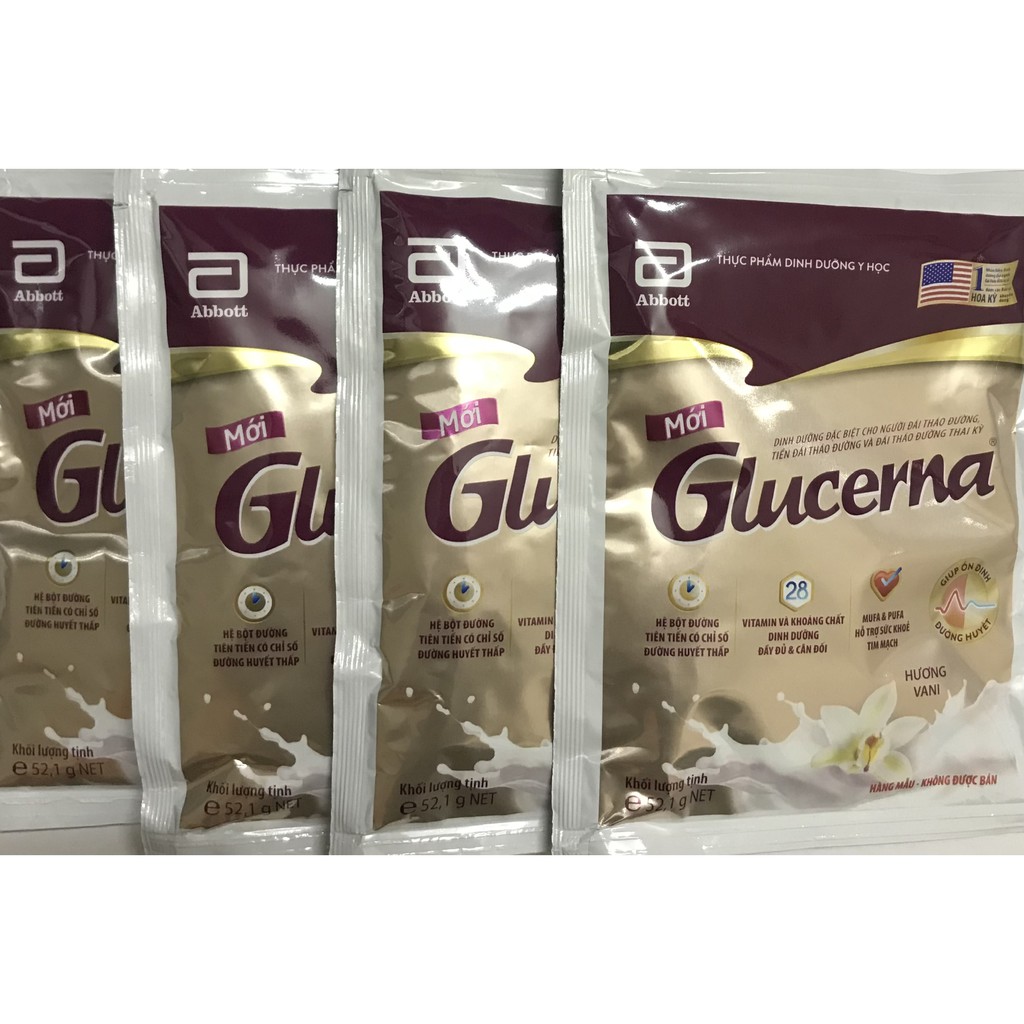 Sữa gói Glucerna hàng Sample 52.1g - Hàng chính hãng [CAM KẾT]