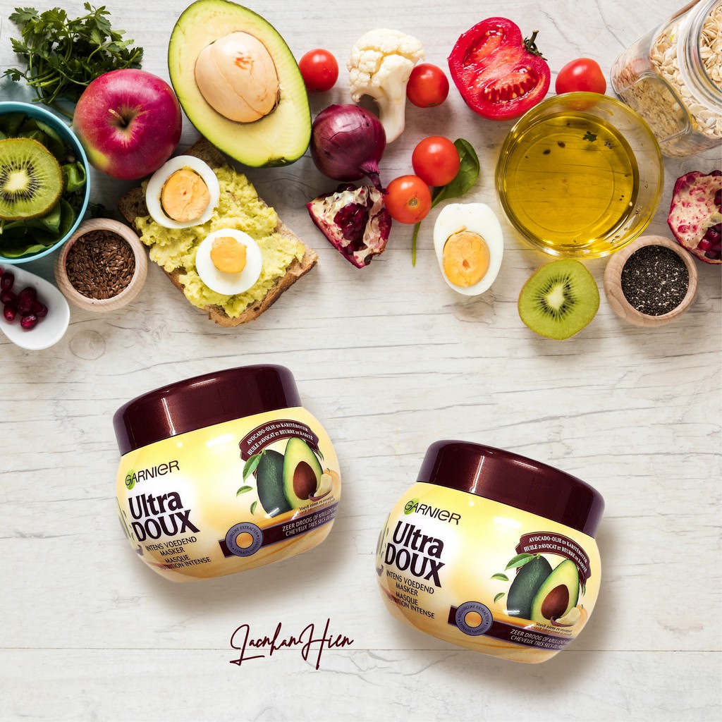 KEM Ủ TÓC GARNIER CHIẾT XUẤT TRÁI BƠ & BƠ HẠT MỠ ❤ GARNIER ULTRA DOUX AVOCADO OIL & SHEA BUTTER MASK | BigBuy360 - bigbuy360.vn