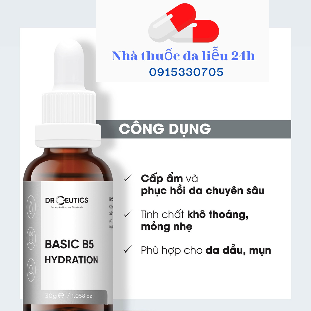 Serum B5 Basic Hydration DrCeutics Cho Da Dầu Mụn