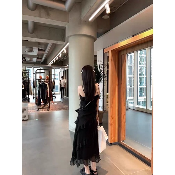 ĐẦM DÁNG XÒE TẦNG HAI DÂY THIẾT KẾ ULZZANG