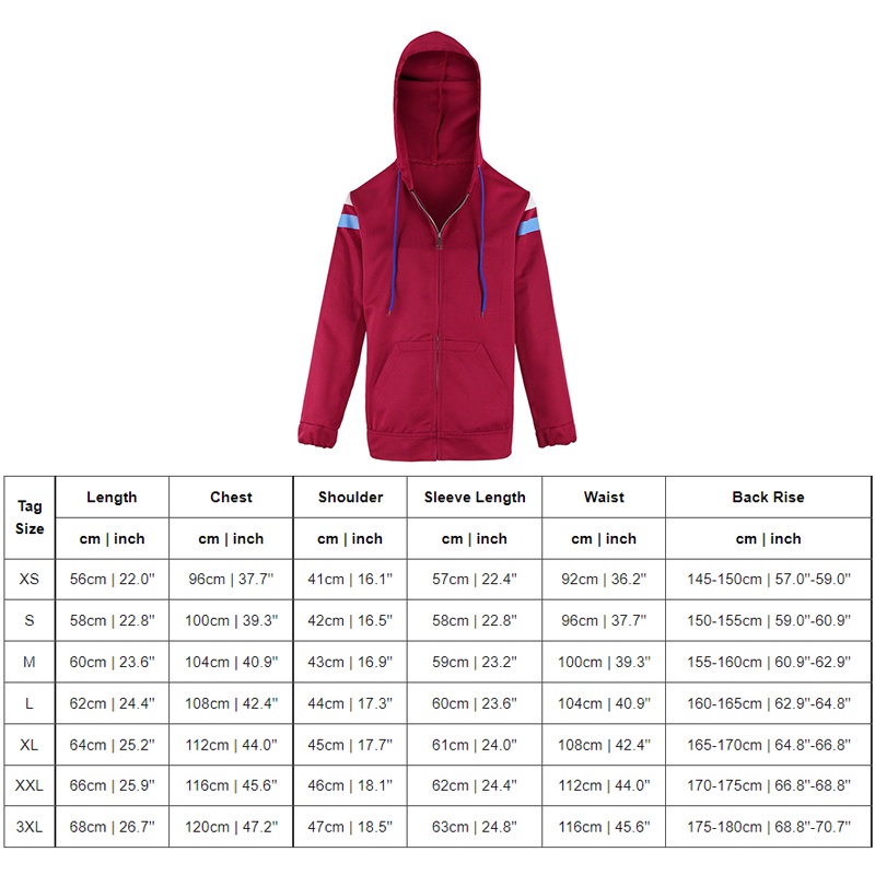 Wanda Vision-Scarlet Witch Hoodie Cosplay Costume Zip Up Jacket Coat Halloween Carnival Suit