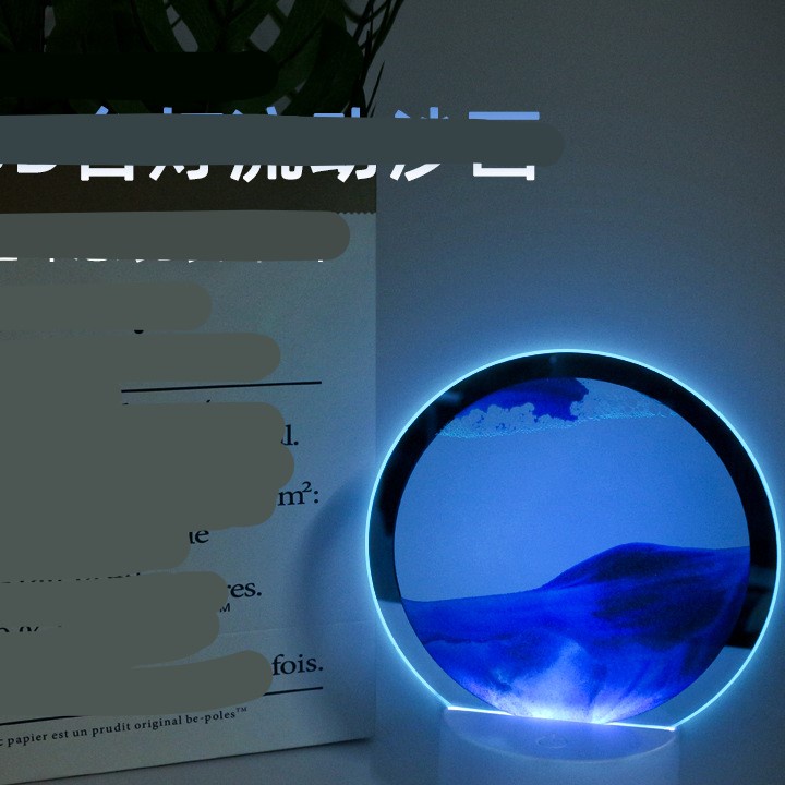 [Hàng sẵn] Tranh Cát Chảy Chuyển Động Có Đèn LED Dùng Trang Trí