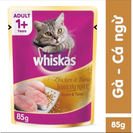 Thức ăn cho mèo Pate Whiskas gói 85g