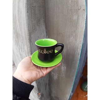 Bộ cốc + đĩa cafe nóng̣ (5 bộ) ̣