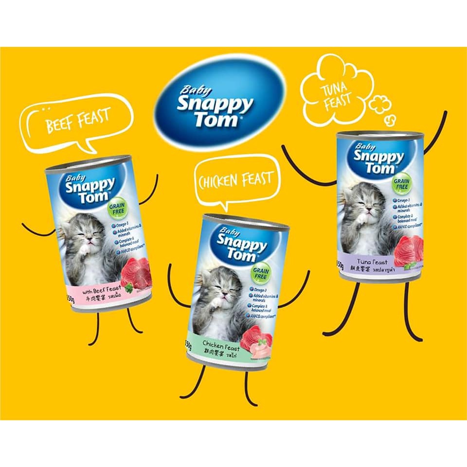[LON 150g] Pate nhuyễn Snappy Tom Baby - Pate cho mèo con, mèo sơ sinh