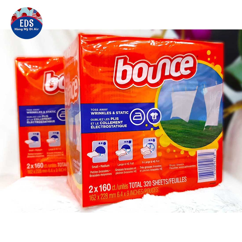 Giấy thơm quần áo Bounce 4 In 1 - EDS Hàng Mỹ