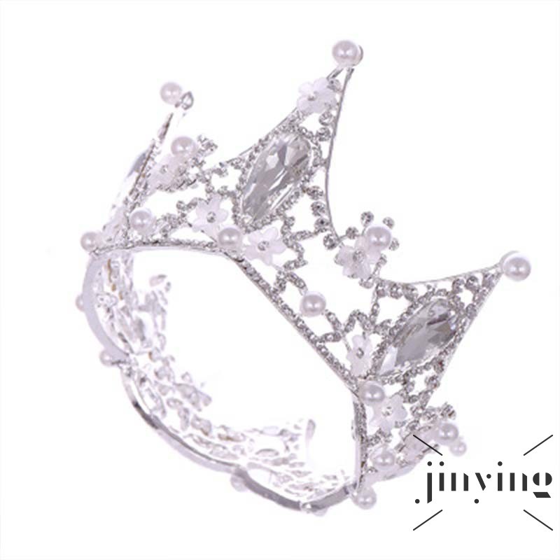 GETNOIVAS Vương miện ngọc trai pha lê phong cách Hàn Quốc thời trang