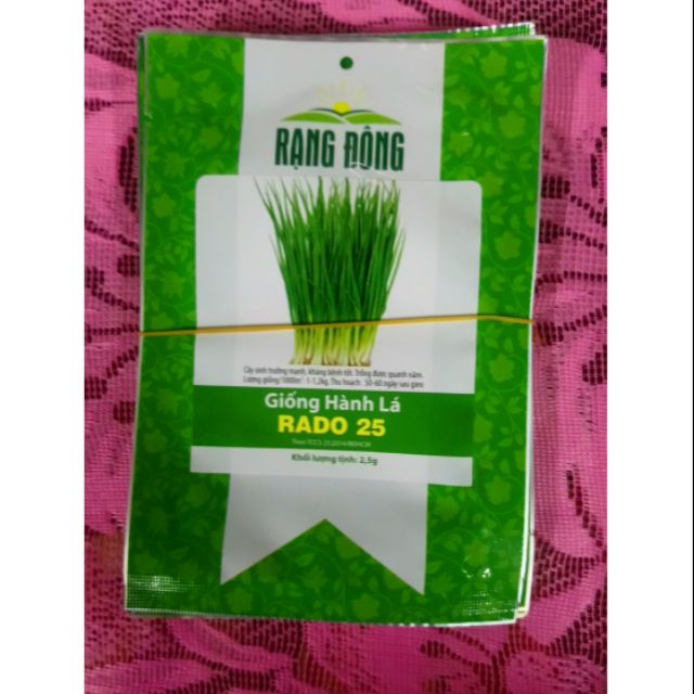 HẠT GIỐNG HÀNH LÁ 2.5G