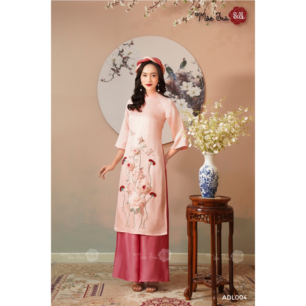 [Mã FASHIONMALLT4 giảm 15% đơn 150k] [Pre-Order] Áo Dài Cách Tân TỬ DƯƠNG [BST Xuân Nhã 2021]|Mộc Trà Silk