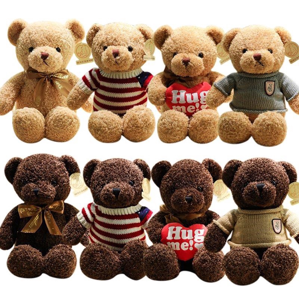 ▶ COD Gấu bông Teddy Đồ chơi sang trọng - Đồ chơi nhồi bông Gấu bông dễ thương - quà tặng sinh nhật Búp bê Chiều cao 30 / 40 cm 【couch】