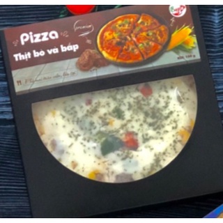 Pizza thịt bò và bắp hạt, hộp 150g-15cm