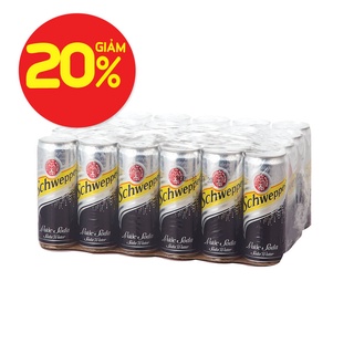 Nước Soda Schweppes thùng 24 lon x 320ml Soda Schweppes không đường thơm mát