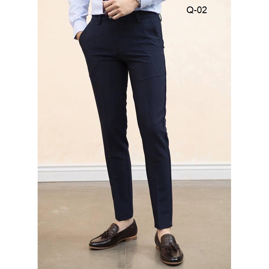 Quần âu nam vải chéo loại đẹp, Quần tây nam chống nhăn chất liệu siêu mát