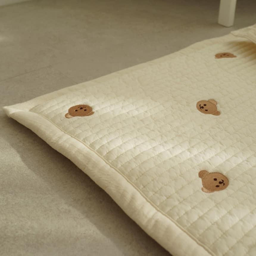 Thảm cotton Quilting Chezbebe cho bé nằm, thảm cao cấp Hàn Quốc KT 60x120cm