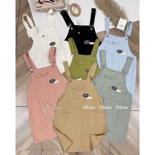Quần yếm thô kaki 2 túi vuông