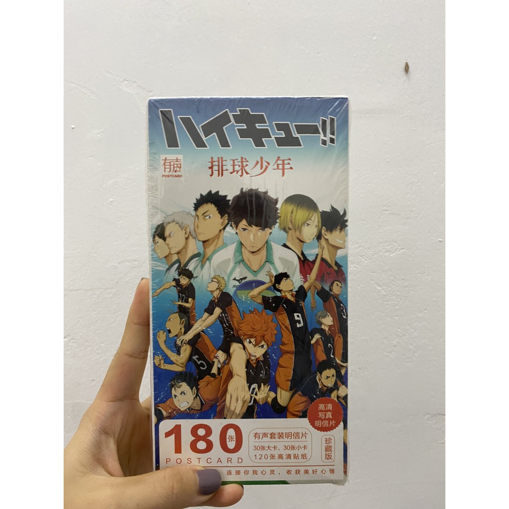 Hộp Postcard Bưu thiếp Anime Manga Chibi Có Sticker Nhiều Mẫu CON TIM RUNG ĐỘNG HAIKYUU CUỘC CHIỂN TỎ TÌNH CÔ HẦU GÁI