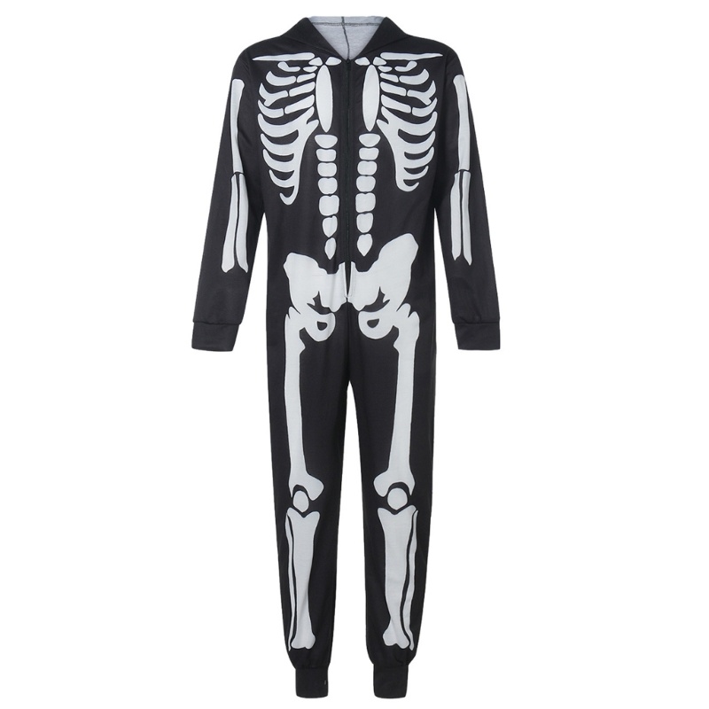 Bộ Đồ Ngủ Một Mảnh haha Màu Đen Hóa Trang Halloween Cho Nữ