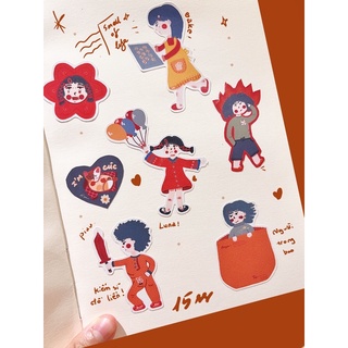Combo sticker gia đình đầu Xanh.🫐