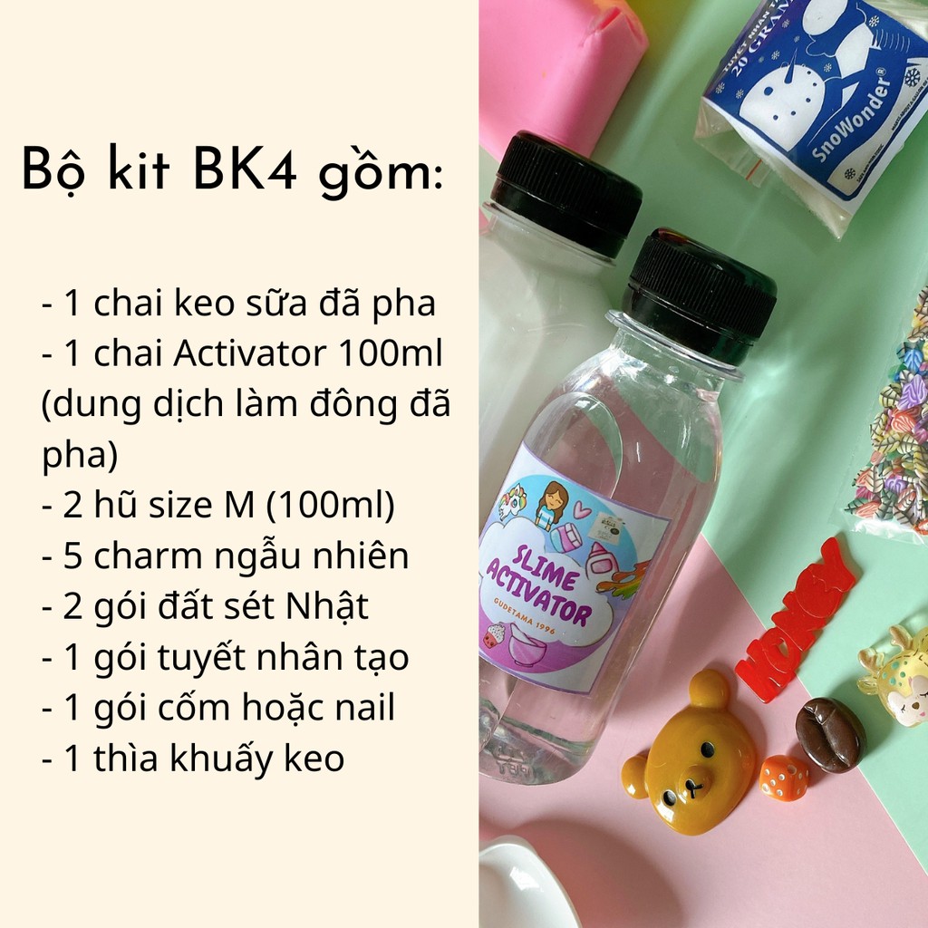 Bộ kit làm slime mây đầy đủ nhất ❤️FREESHIP❤️ Bộ kit làm cloud slime hàng Việt Nam cao cấp BK4