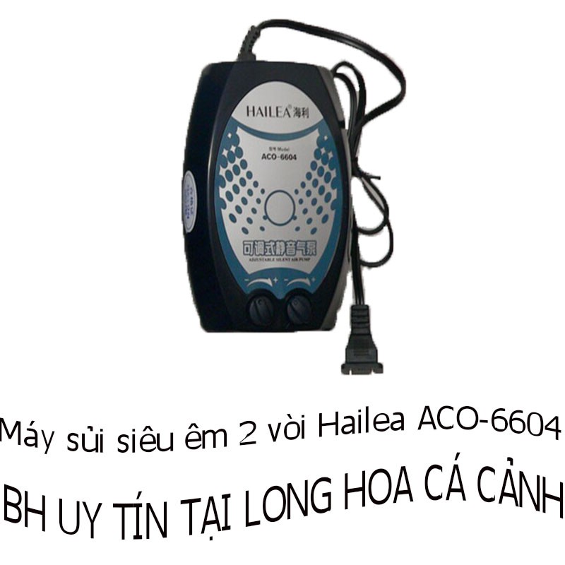 Máy sủi Oxy siêu êm 2 vòi Hailea ACO-6604 dành cho hồ cá cảnh