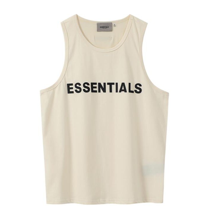 Áo Ba Lỗ Từ Cotton In Chữ Essentials Thời Trang Cho Nam Và Nữ